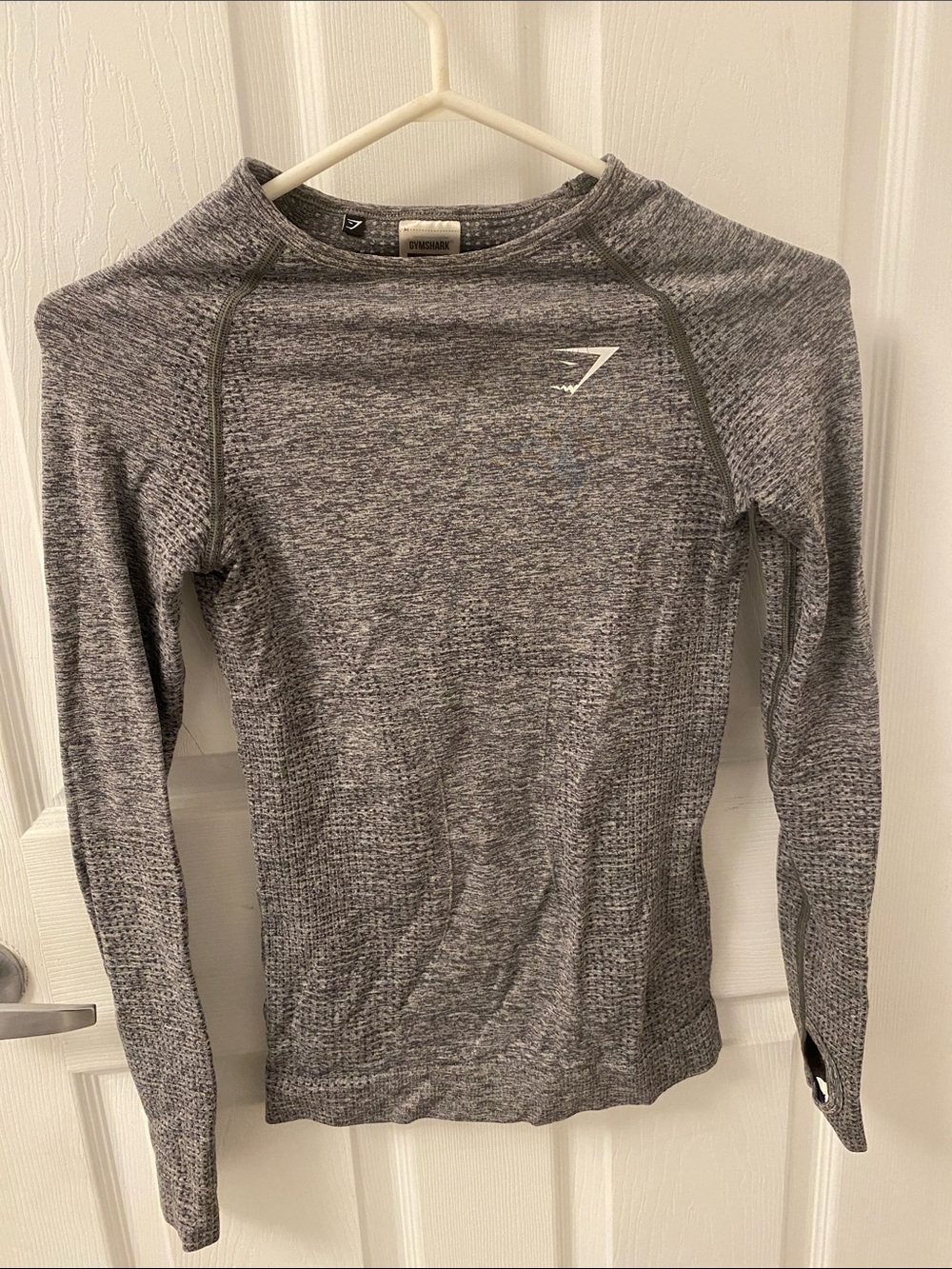 Gymshark Grey Seamless Long-Sleeve Scoop Sweat